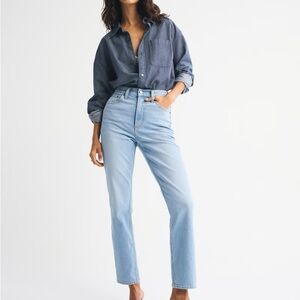 Abercrombie & Fitch Ultra High Rise Ankle Straight Leg Jeans Size 27 SHORT